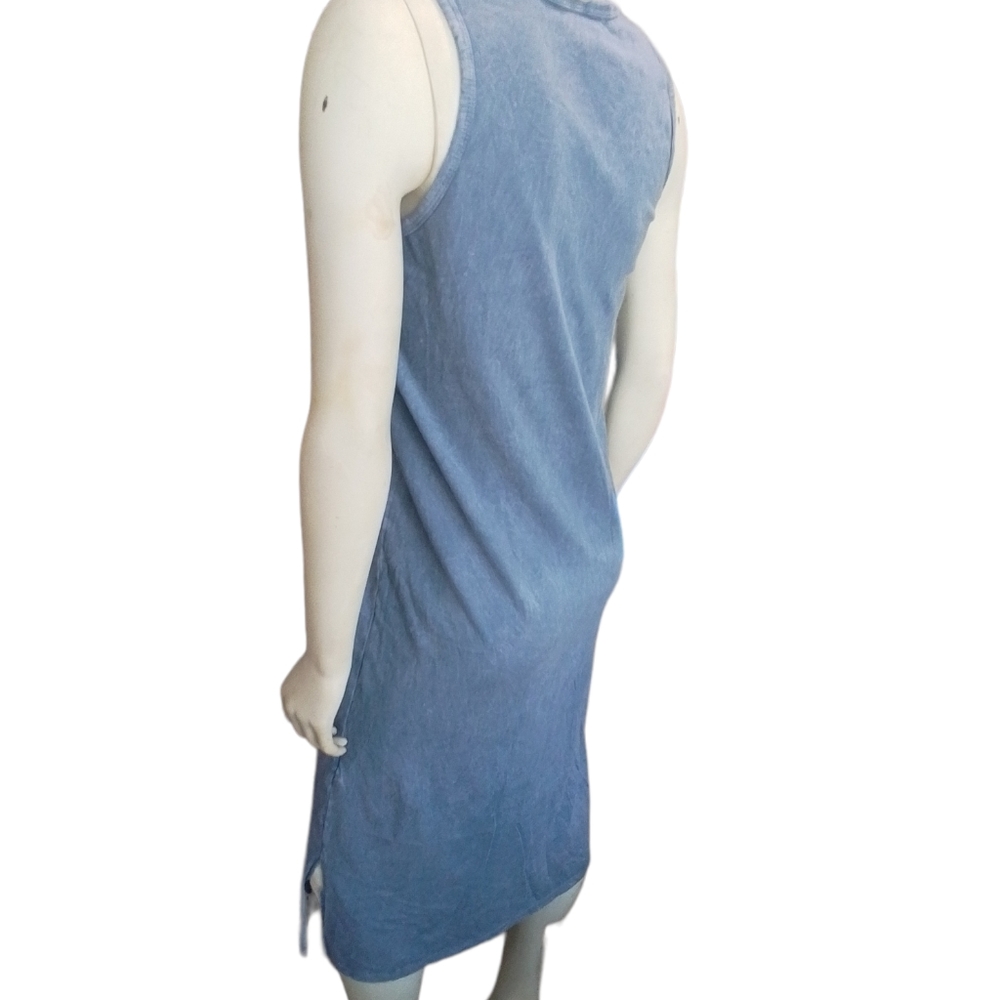 Tank Blue Shirt Dress ✌ Peace Printed Graphic NWOT